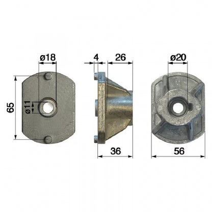 Nažu adapteris Stiga/Northfield