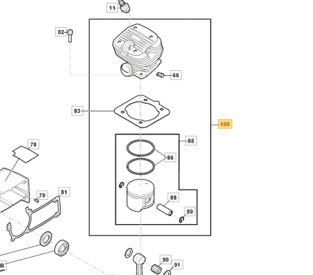 Stiga Cilindra kpl. SP426